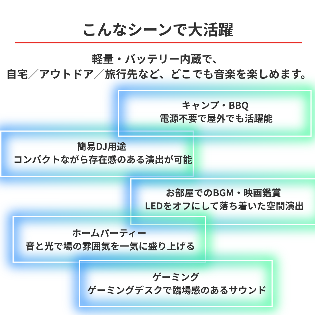 Bluetooth®パーティスピーカーポータブル