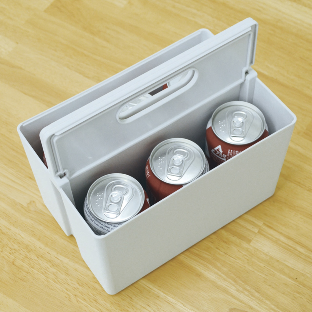 かるコン レギュラー｜フタが持ち手になる収納ボックス 深型 スタッキング可