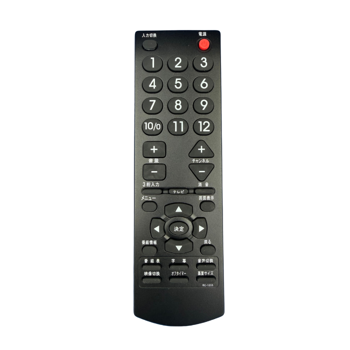 【正規品・純正品】液晶テレビリモコン　RC-1255【GT-1902B・GT-2201B】