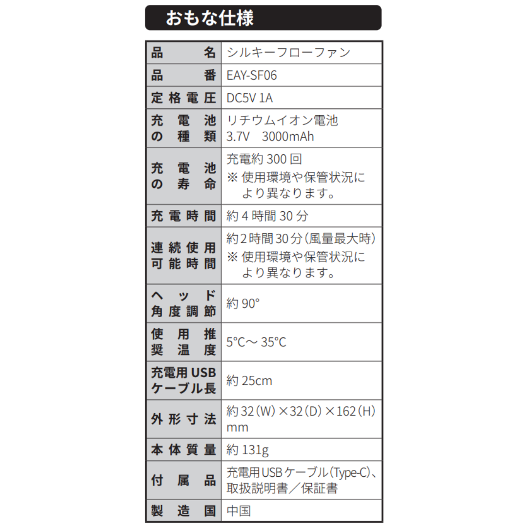 シルキーフローファン